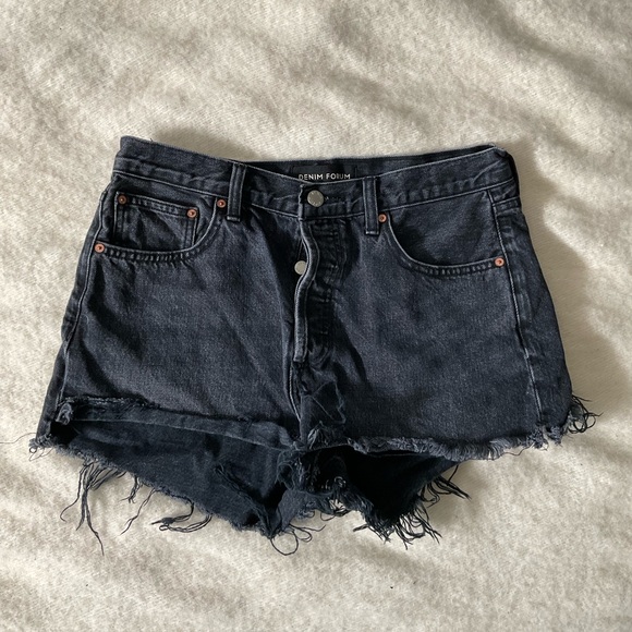 Denim forum high rise shorts - Picture 1 of 2